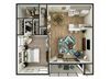 Crescent Floor Plan Crescent Floor Plan at Sanford Landing Apartments, Florida